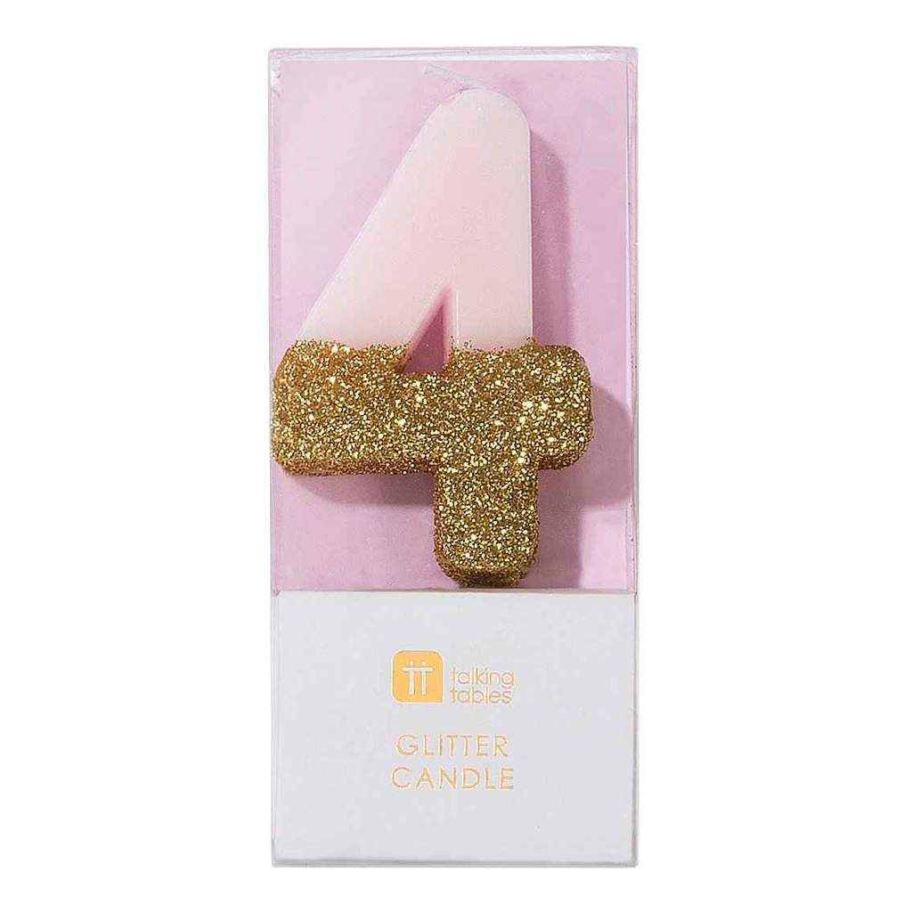 Number 4- Pink Candle