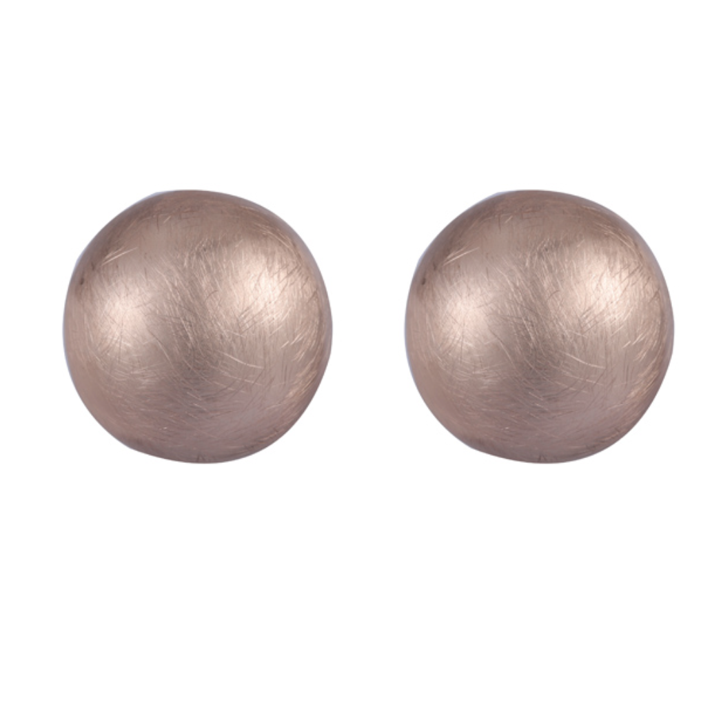 brushed rose gold earrings