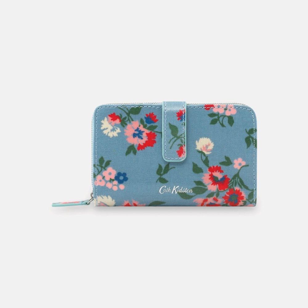 Summer Floral Folded Zip Wallet