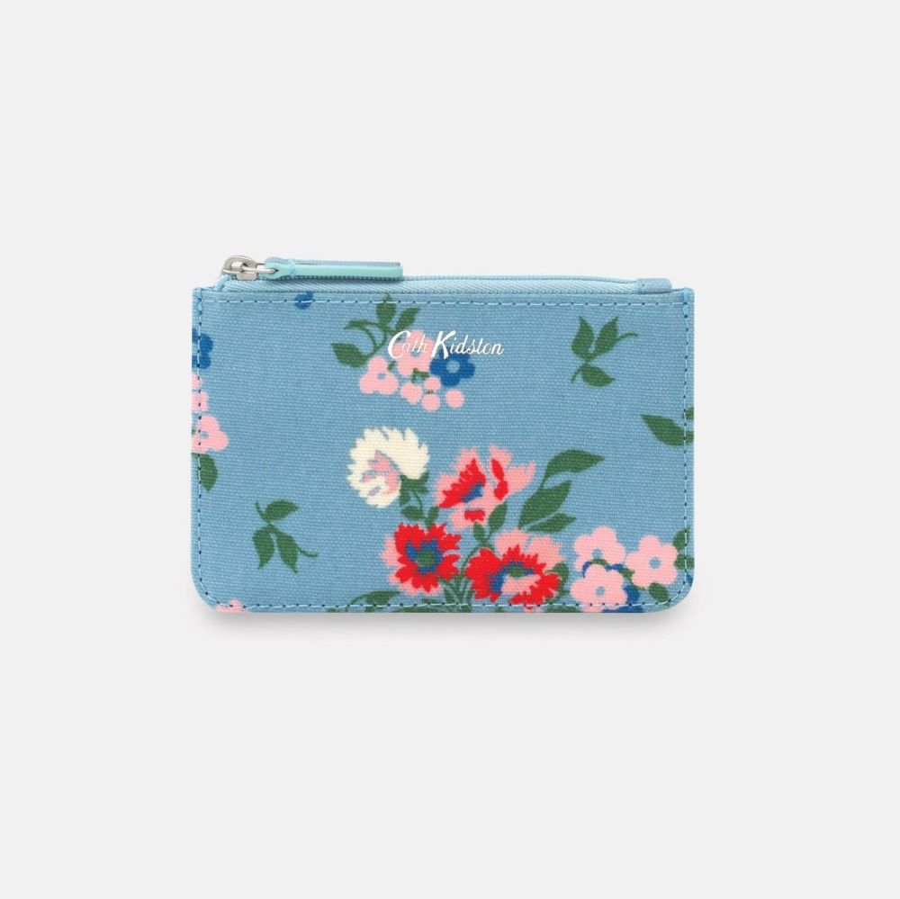 Cath Kidston | Bags | Cath Kidston London Blue Pink Rose Flower Floral Kiss  Lock Coin Purse Wallet Bag | Poshmark