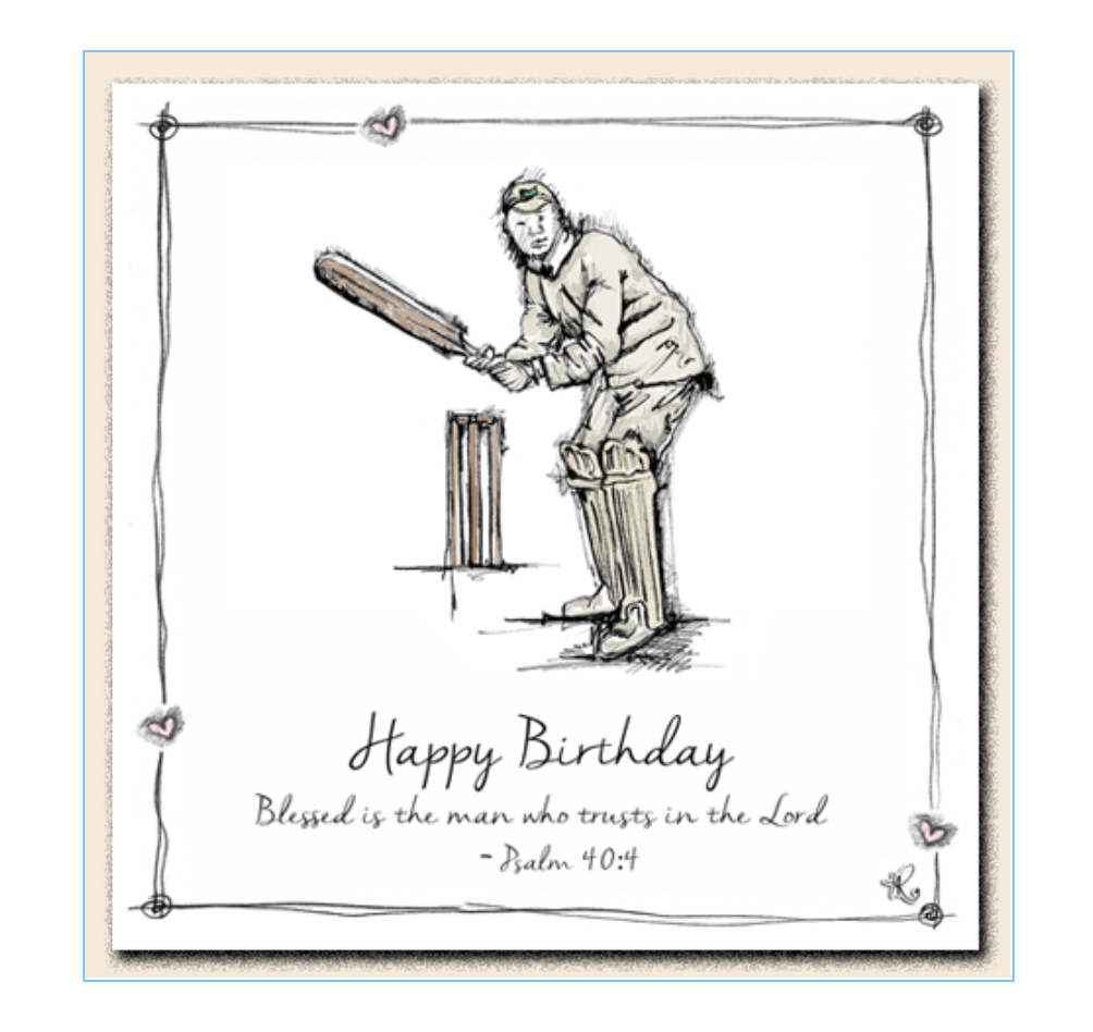 Birthday Card- Cricket