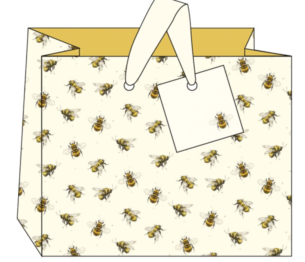 Bee Print Gift Bag (Medium Landscape)