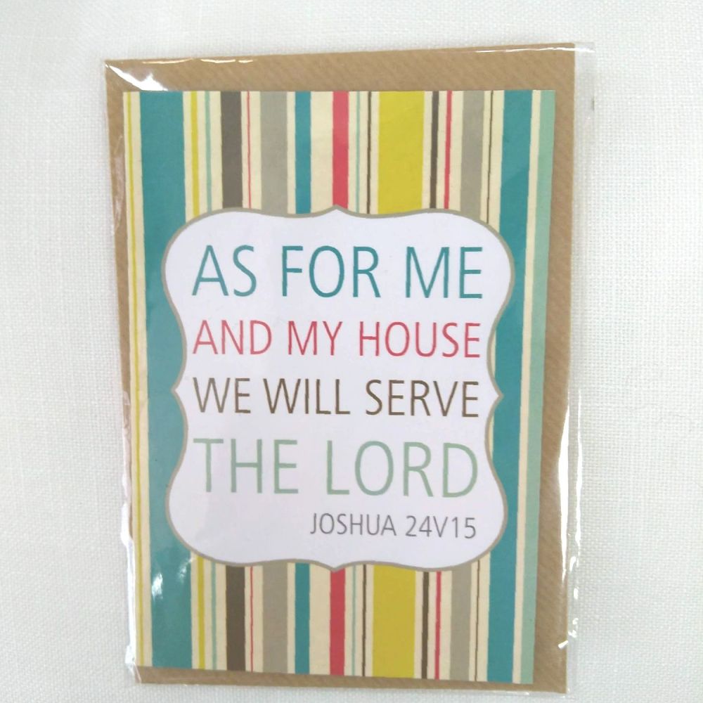 As for me and my house Card (Joshua 24 v 5)