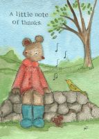 A little note of Thanks Card- My Painted Bear