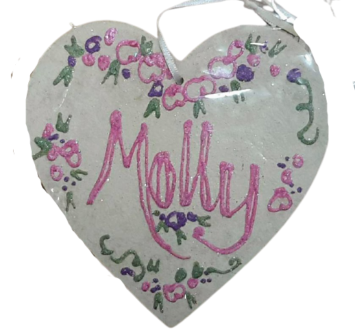 Molly- Personalised Wooden Heart