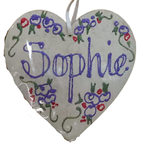 Sophie- Personalised Wooden Heart