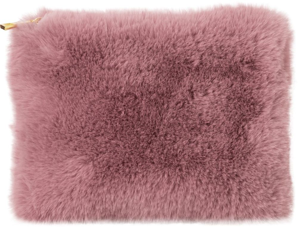 Pink Fluffy Textile Purse
