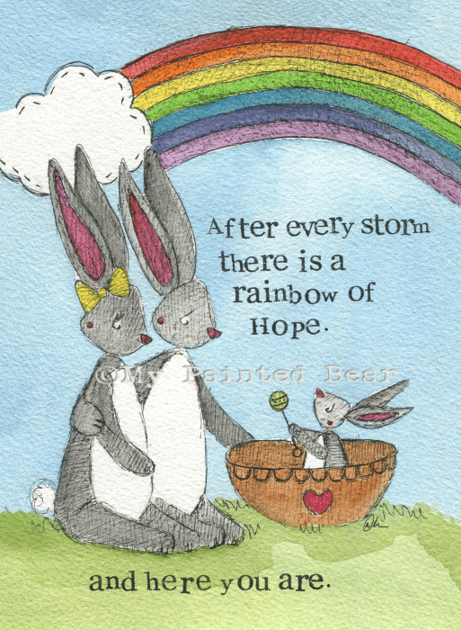 After every storm there is a Rainbow- Framed Print