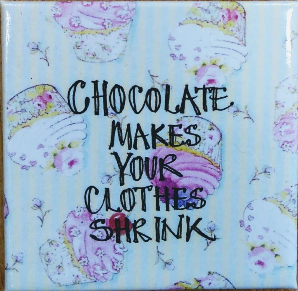 Chocolate makes your clothes shrink- Fridge Magnet