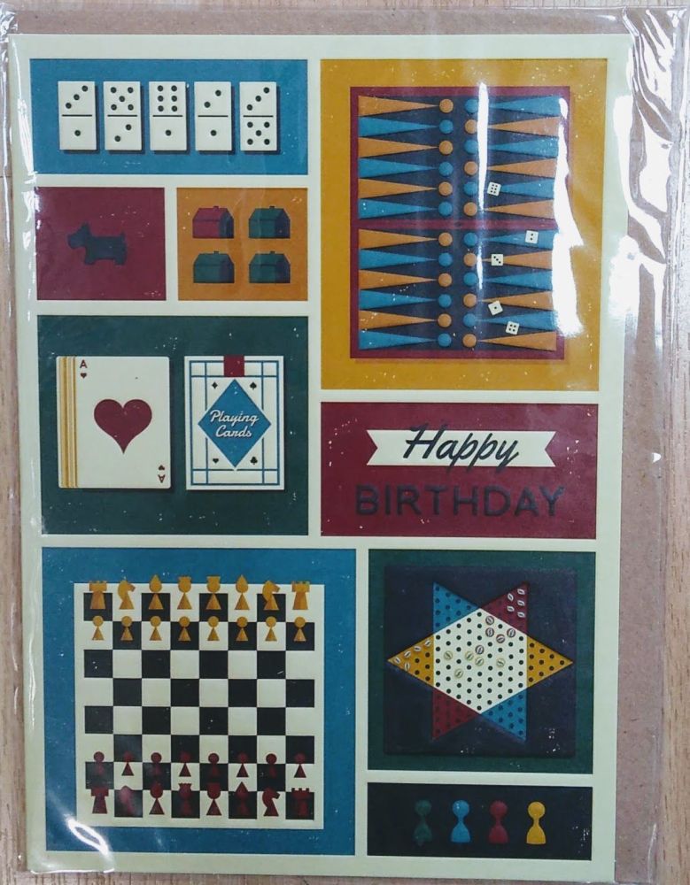 Birthday Card- Boardgames