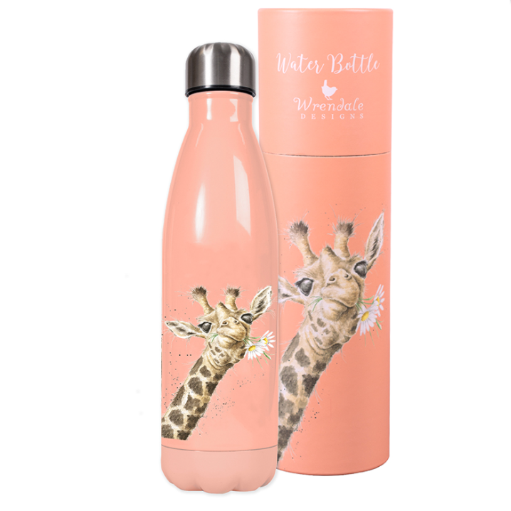 'Flowers' water bottle- Giraffe