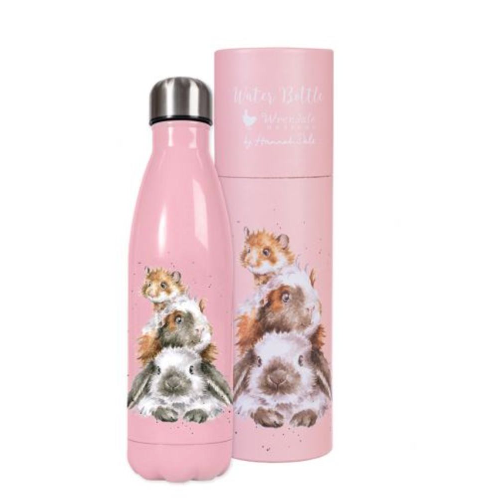 'Piggy in the Middle' water bottle (Guinea Pig, Rabbit, Hamster)