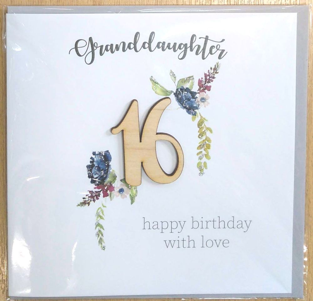 16th Birthday Card- Granddaughter (Large)