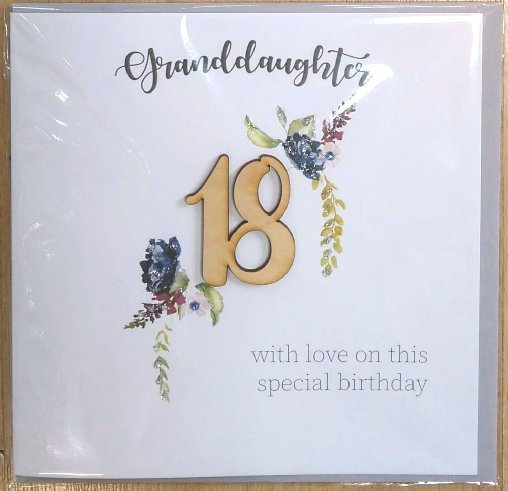 18th Birthday Card- Granddaughter (Large)