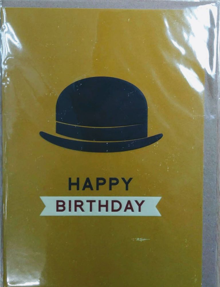 Birthday Card- Bowler Hat
