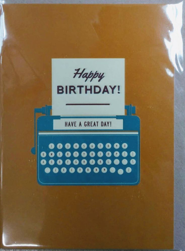 Birthday Card- Typewriter