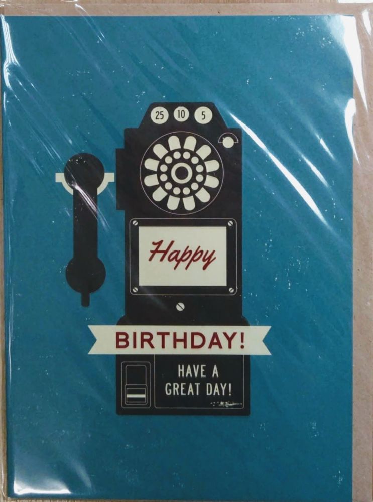 Birthday Card- Old phone