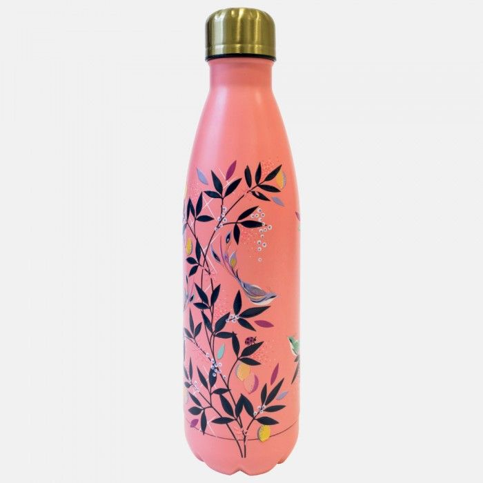 Coral Orchard Birds Water Bottle- Sara Miller