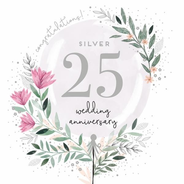 Anniversary Card- 25th (Silver)