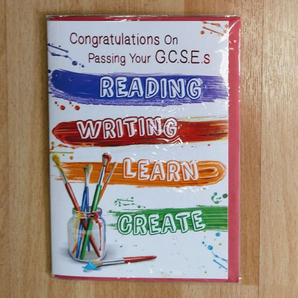 Congratulations/ Well done on passing your G.C.S.E.s Card