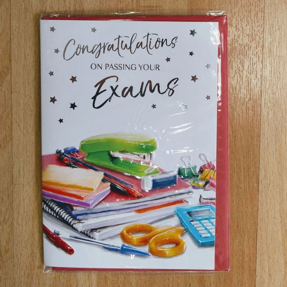 Congratulations/ Well done on passing your exams Card