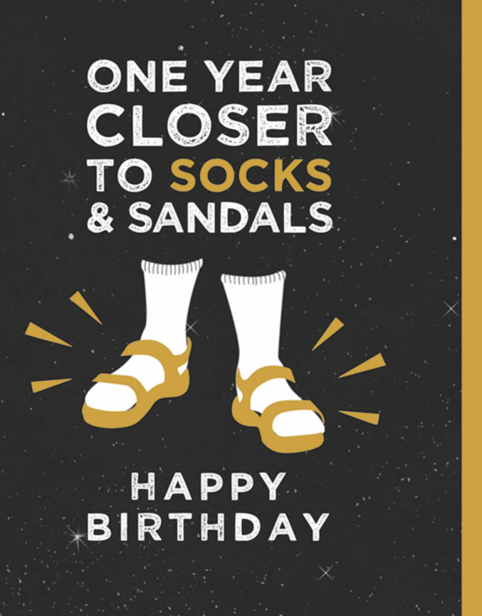 Birthday Card- Socks and Sandals