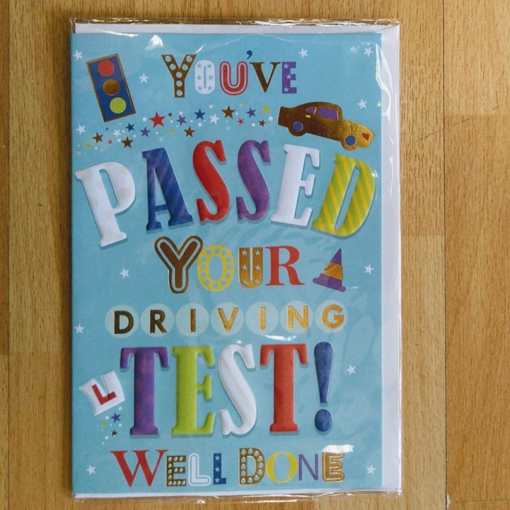 Congratulations on passing your driving test Card