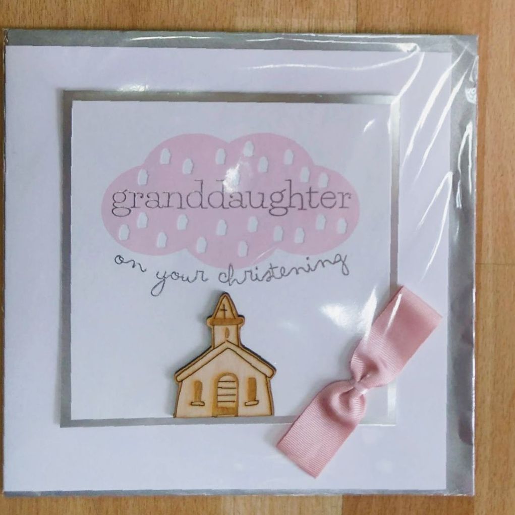 Christening Card- Granddaughter (extra large)
