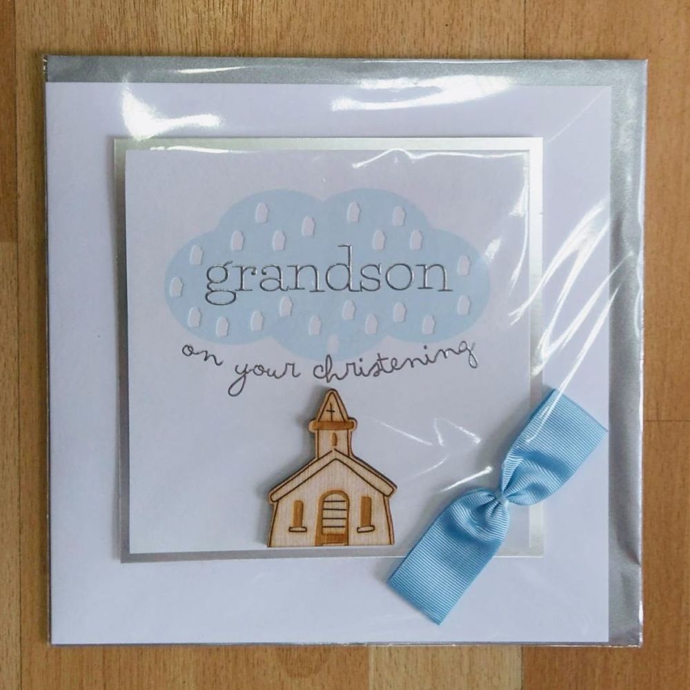 Grandson Christening Card (Large)