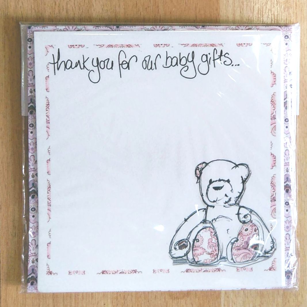 Thank-you for our Baby Gifts- Set of 8 Cards (Pink)