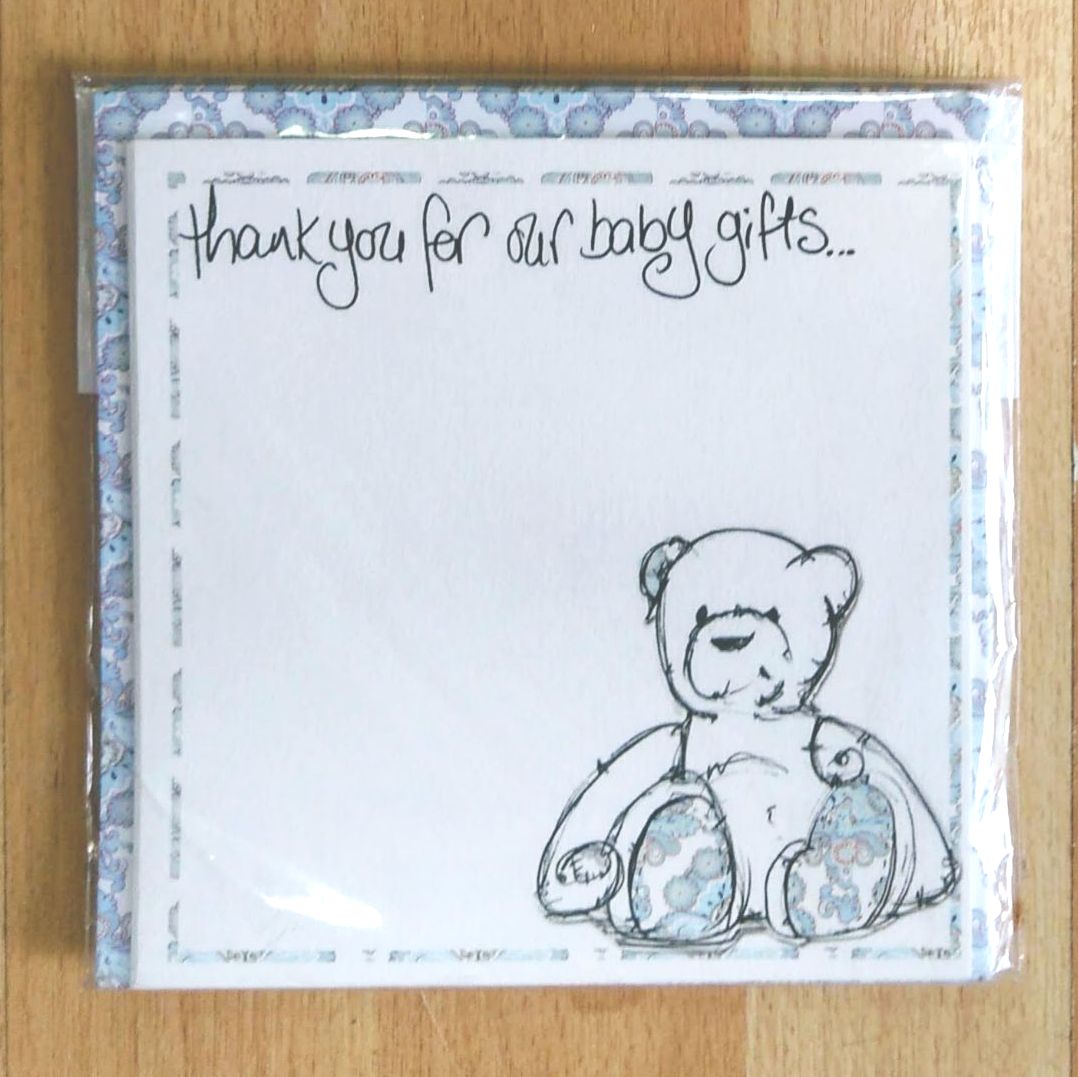 Thank-you for our Baby Gifts- Set of 8 Cards (Blue)
