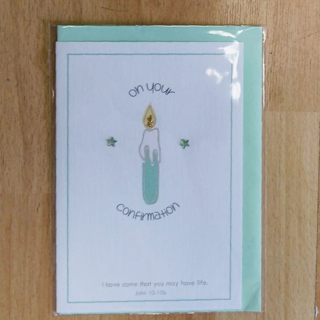 Confirmation Card (Green)- "I have come that you may have life"