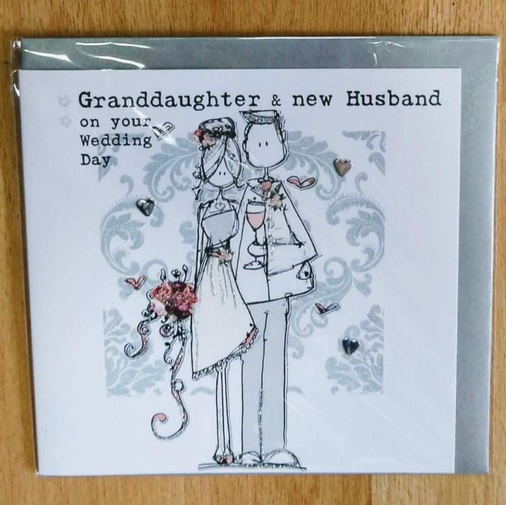 Granddaughter and New Husband Wedding Card