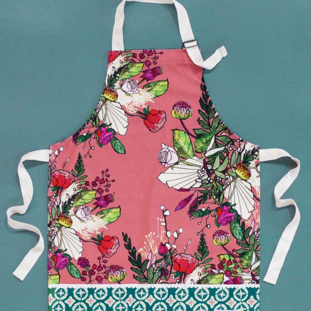Pink Blooms Mini-Me Apron (for Children)