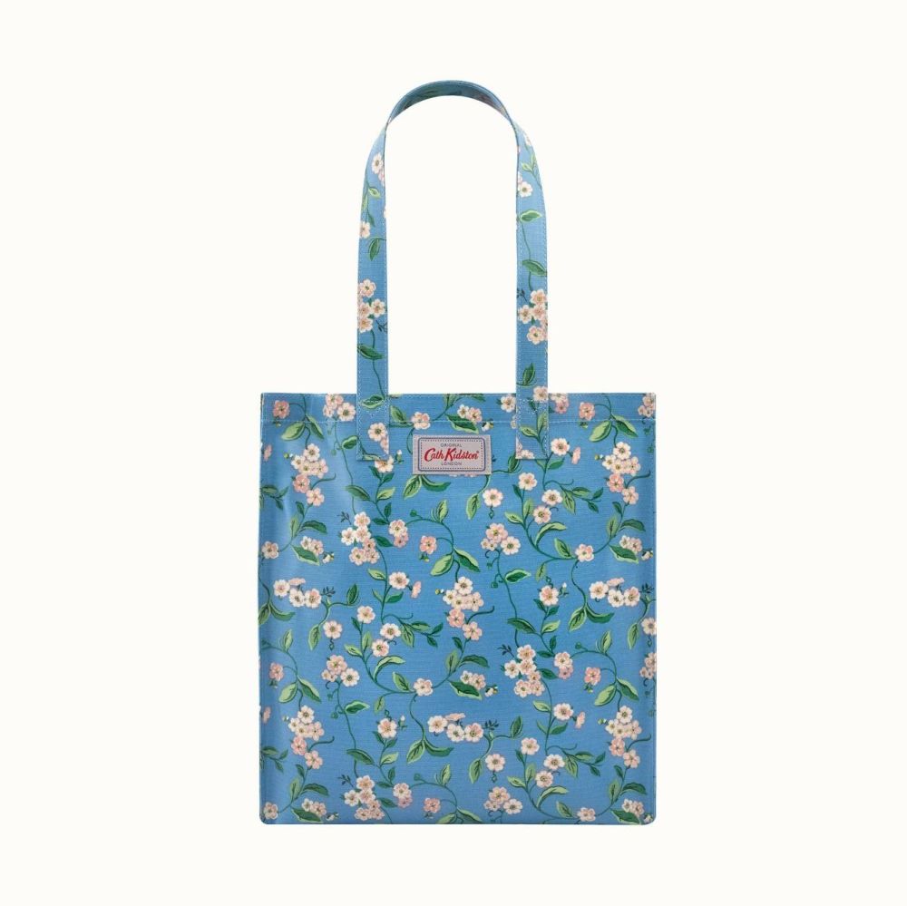 Forget Me Not Shiny Bookbag with Gusset