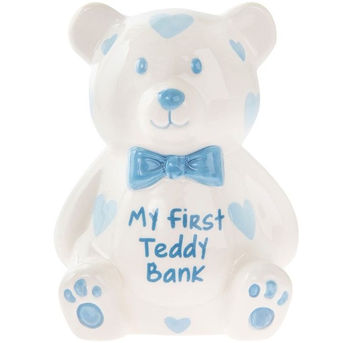My First Teddy Money Bank- Blue Boy