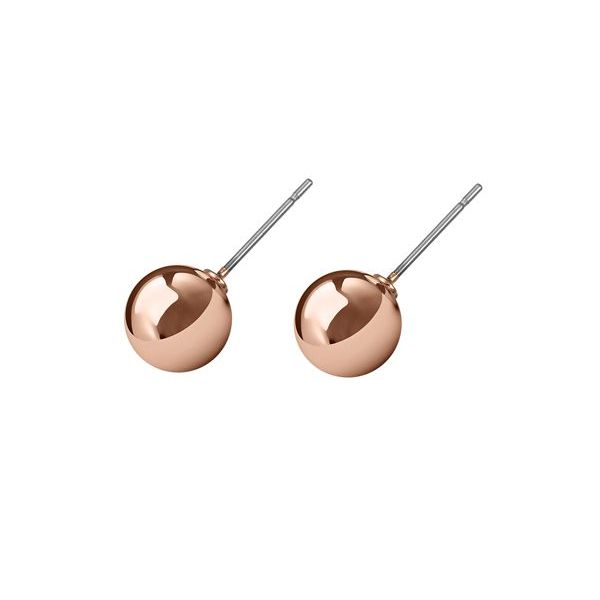 Rose Gold Stud Ball Earrings