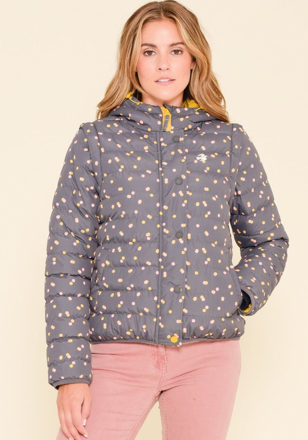 Dotty Removable Sleeves Puffa