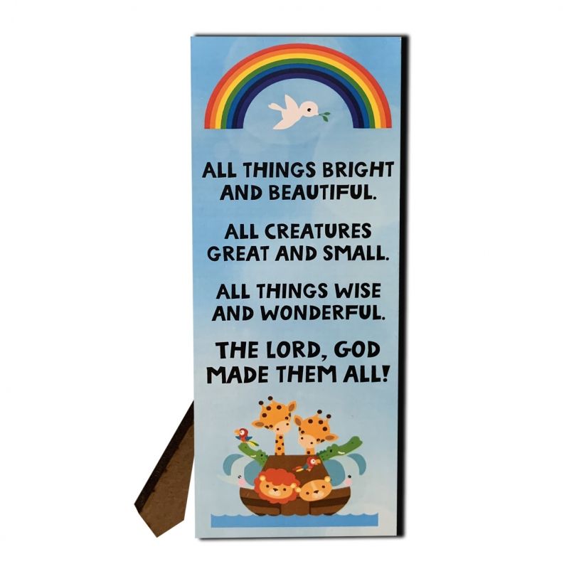 Hinged Plaque- All Things Bright