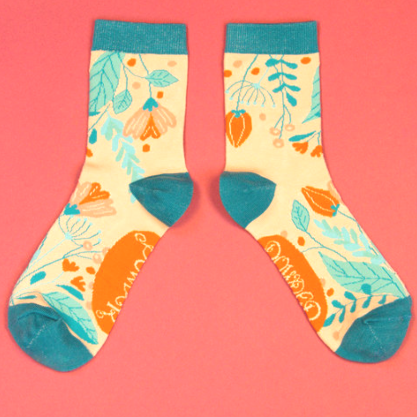 Delicate Floral Ankle Socks