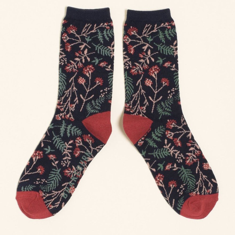 Winter Floral Socks