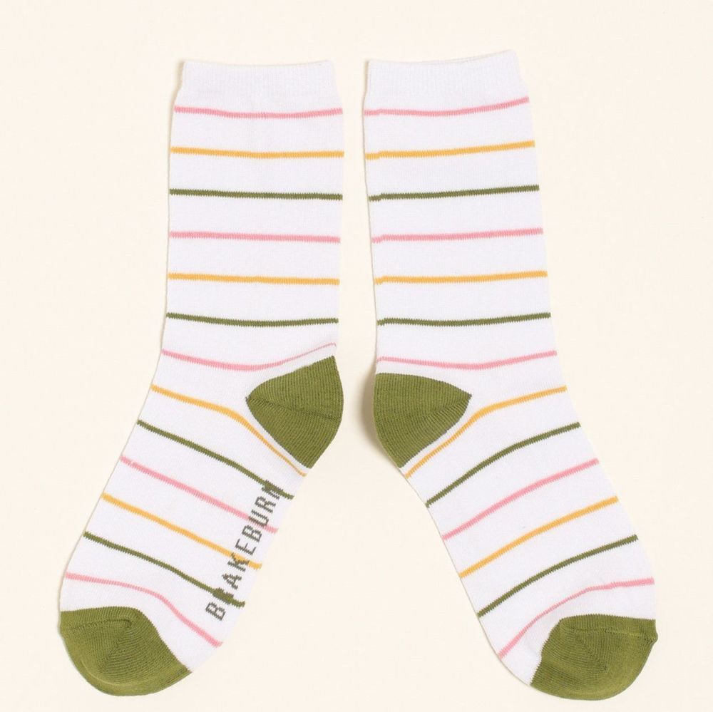 Cream Stripe Socks