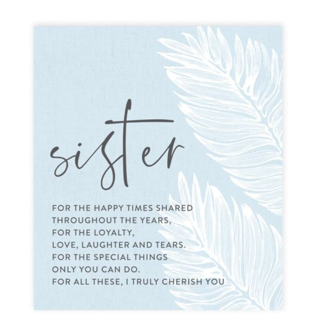 Sister Verse Plaque- Tranquil