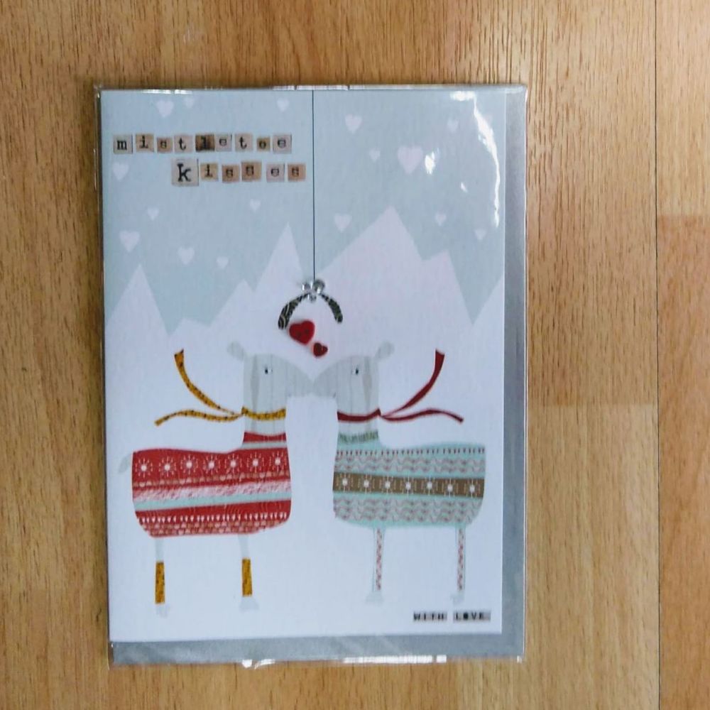Mistletoe Kisses Christmas Card*