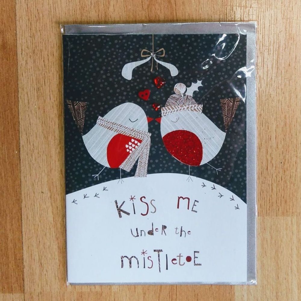 Kiss me under the Mistletoe Christmas Card*