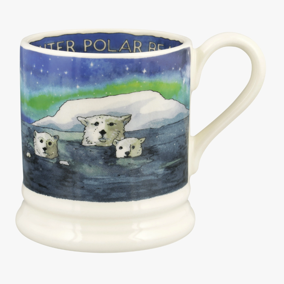 Winter Polar Bears 1/2 Pint Mug
