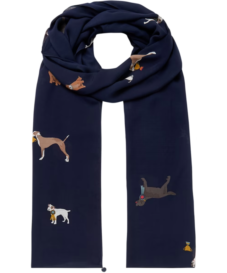 Eco Conway Navy Dogs Scarf