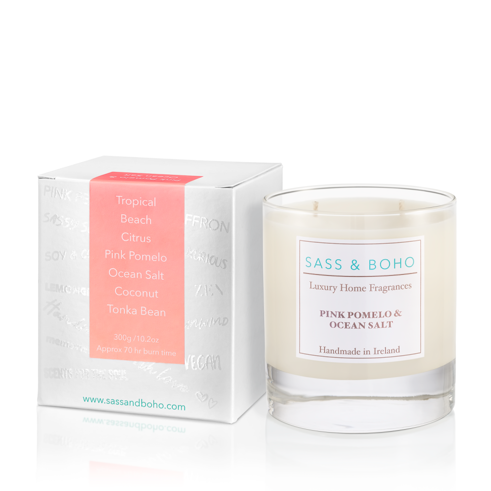 Pink Pomelo and Ocean Salt Double Wick Candle