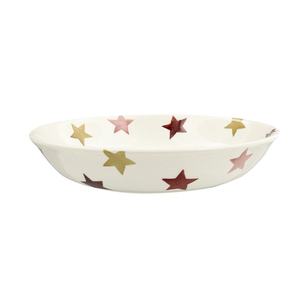 Pink & Gold Stars Small Pasta Bowl