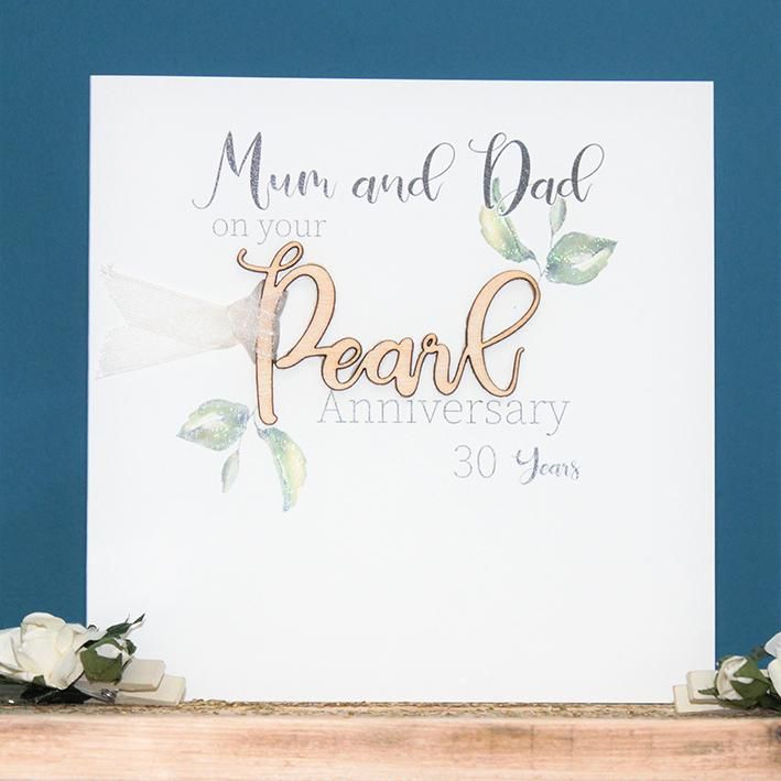 Mum and Dad Pearl 30th Anniversary Card